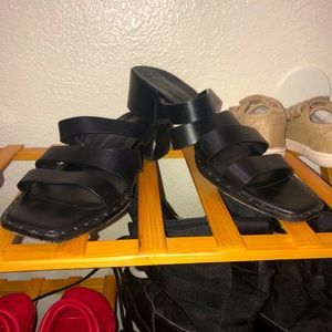 Beautiful black studded sandal.